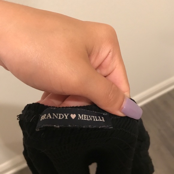 Brandy Melville Black Off the Shoulder Top - Picture 3 of 3